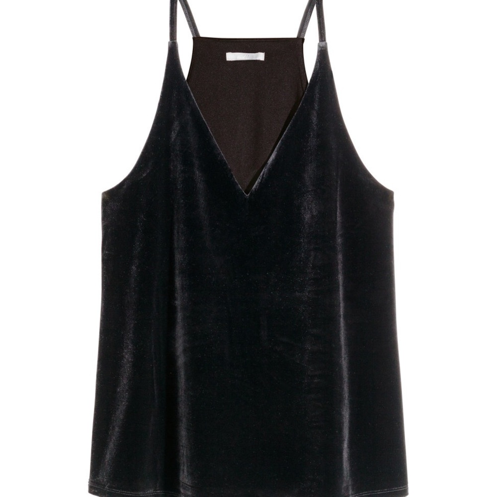 H&M Velvet Flowy Top